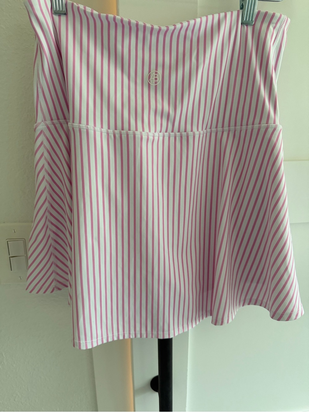 Addison Bay Maternity Striped Pink and White Women’s Skort